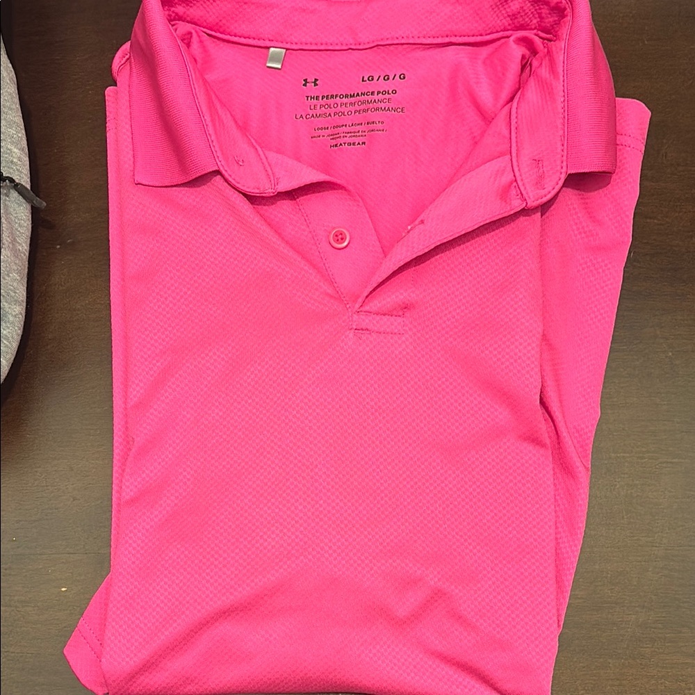 Under Armour Vibrant Pink Polo Shirt